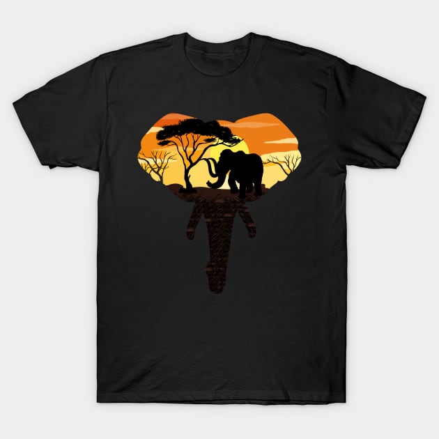 Elephant Afrika outdoors T-Shirt by InfiniteZone